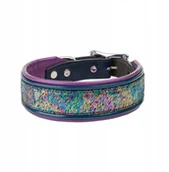 Obroże dla psów - Obro�a sk�rzana, 37-44 cm/34 mm, fioletowy - miniaturka - grafika 1