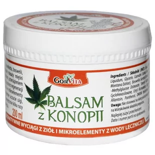 Gorvita Balsam z konopii 200ml - Żele i maści lecznicze - miniaturka - grafika 1