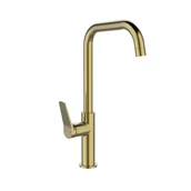 Baterie kuchenne - Bateria kuchenna Nestos złoto szczotkowane wylewka U Invena - miniaturka - grafika 1