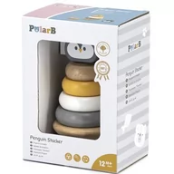 Zabawki interaktywne dla dzieci - Zabawka edukacyjna VIGA PolarB Piramidka Pingwin 44205 - miniaturka - grafika 1