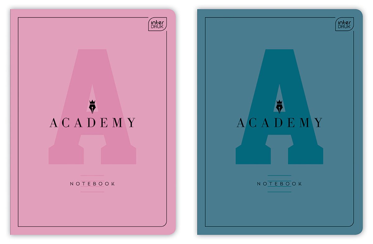Zeszyt A4, Academy Hybrid, w linię 60 kartek, Interdruk