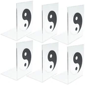 Podpórki do książek - Podpórka do książki z plexi 2mm - Jing Jang 6 szt. - miniaturka - grafika 1