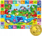 Maty edukacyjne - MATA PLUSZOWA DO ZABAWY ABC DLA NIEMOWLĄT 200/150CM - miniaturka - grafika 1