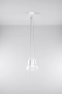 Lampy sufitowe - Sollux Lighting Lampa wisząca DIEGO 3 biała NICKEL - miniaturka - grafika 1