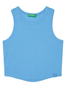 United Colors Of Benetton Top 31H3CH01F Niebieski Slim Fit - Koszulki i topy damskie - miniaturka - grafika 1