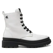 Buty dla dziewczynek - Trapery Calvin Klein Jeans Lace-Up Bootie V4A5-81031-1453 S Biały - miniaturka - grafika 1