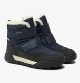 Śniegowce damskie - Geox Śniegowce Granatowe Wygodne Na Rzepy Ciepłe Modne Dziecięce 25 Jka - miniaturka - grafika 1