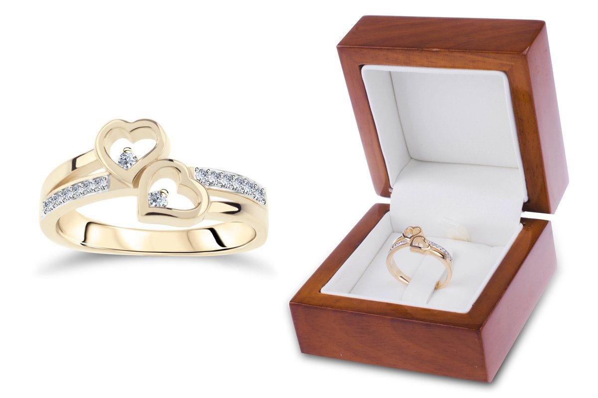 ZŁOTY PIERŚCIONEK ZŁOTO ZARĘCZYNOWY 585 Rozmiar:20