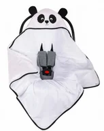 Koce i narzuty dla dzieci - UVIE Kocyk zawijak do fotelika 80 x 80 cm Animals biały panda - miniaturka - grafika 1
