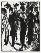 Plakaty - Five Women on the Street, Ernst Ludwig Kirchner - plakat 20x30 cm - miniaturka - grafika 1