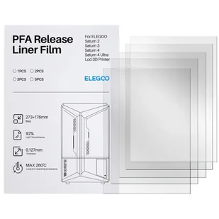 Folia PFA do drukarek 3D Elegoo Saturn - 273x176mm - 5szt. - Filamenty i akcesoria do drukarek 3D - miniaturka - grafika 1