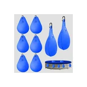 Akcesoria do basenów - 8-pak worków wiszących na pokrywy basenowe, ciemnoniebieskie z haczykami, 34,5 x 24 cm - miniaturka - grafika 1