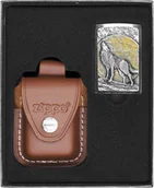 Trafika - Zestaw ZIPPO WOLF AT MOONLIGHT prezentowy - miniaturka - grafika 1