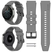 Akcesoria do smartwatchy - PASEK DO HUAWEI WATCH GT/GT 2/GT 2E/GT 2 PRO/3/3 PRO/GT 3/GT 3 SE/GT 3 PRO - SZARY - miniaturka - grafika 1