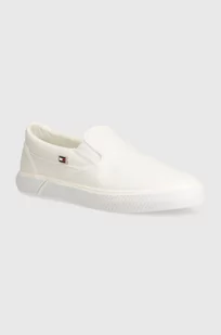 Tommy Hilfiger tenisówki VULC CANVAS damskie kolor biały FW0FW08065 - Trampki damskie - miniaturka - grafika 1