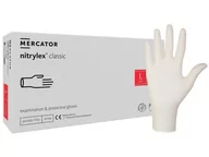 Rękawiczki jednorazowe - Rękawice Nitrylowe Bezpudrowe Mercator Nitrylex Classic White L 100 Szt - miniaturka - grafika 1