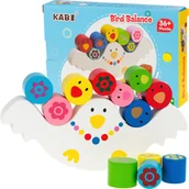 Zabawki zręcznościowe - GRA ZRĘCZNOŚCIOWA DREWNIANA BALANSUJĄCA KURKA - miniaturka - grafika 1