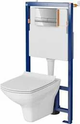 Cersanit Tech Line Opti Set B656 Zestaw Toaleta WC bez kołnierza + deska wolnoopadająca + stelaż podtynkowy WC + przycisk spłukujący WC S701-646 - Stelaże i zestawy podtynkowe do WC - miniaturka - grafika 2