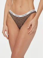 Majtki damskie - Calvin Klein Underwear Figi klasyczne 000QD3860E Brązowy - miniaturka - grafika 1