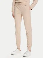 Spodnie sportowe damskie - EA7 Emporio Armani Spodnie dresowe 7W000461 AF13135 U1046 Beżowy Regular Fit - miniaturka - grafika 1