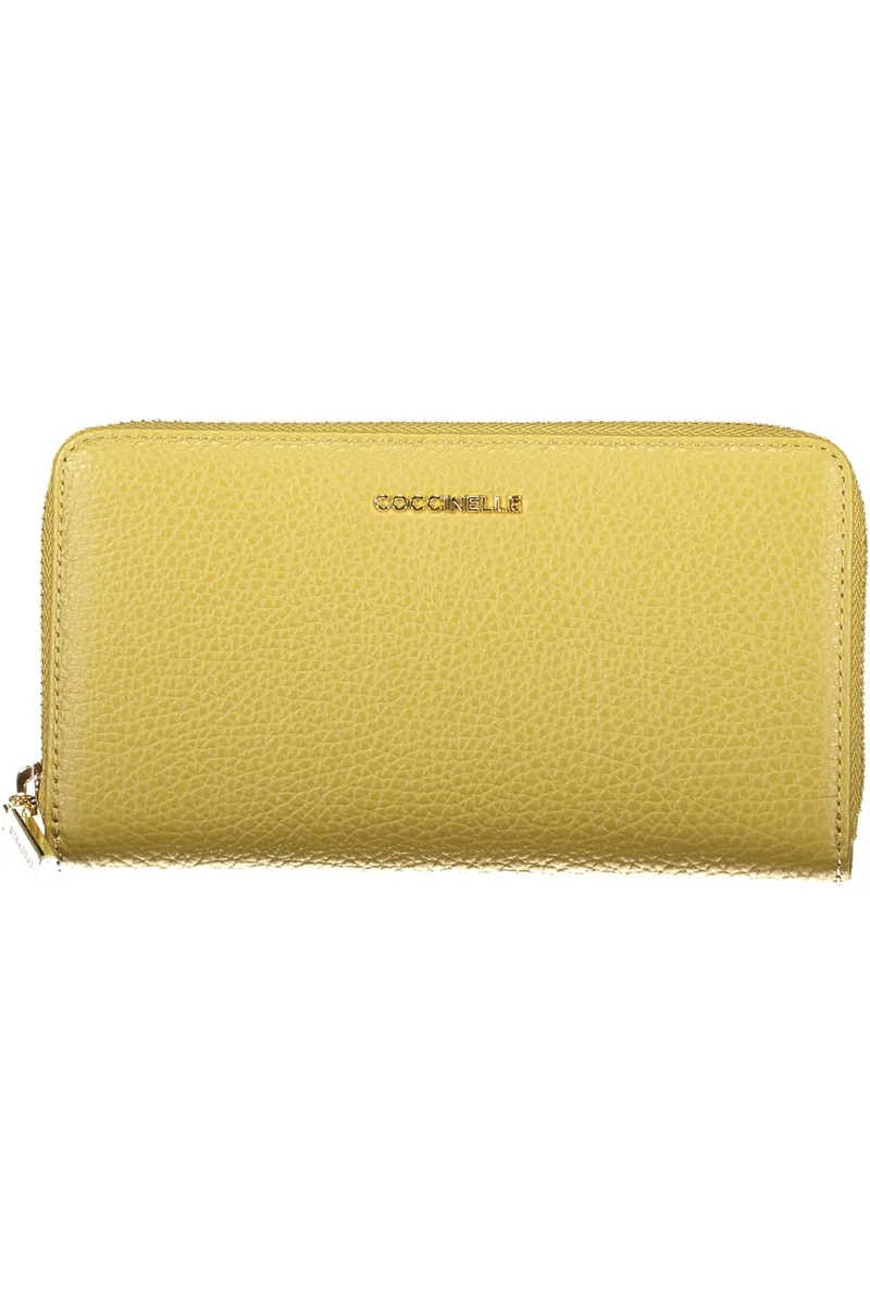 Zielony portfel damski COCCINELLE Metallic Soft Domyślny