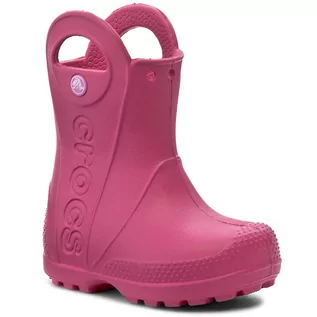 Buty dla dziewczynek - Kalosze CROCS - Handle It Rain Boot Kids 12803 Candy Pink - grafika 1