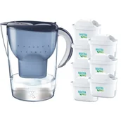 Dzbanki filtrujące - Dzbanek filtrujący BRITA Marella XL Niebieski + 7 wkładów Pure Peformance Pro - miniaturka - grafika 1