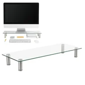 Akcesoria do monitorów - Gembird Szklana podstawka pod monitor MS-TABLE-GM-01 M szkło hartowane - miniaturka - grafika 1