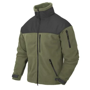 Bluza Polar Helikon-Tex Classic Army Fleece - Olive Green / Czarny XL - Odzież taktyczna i umundurowanie - miniaturka - grafika 1