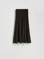 Spódnice - Reserved - Spódnica z prążkowanej dzianiny - brązowy - miniaturka - grafika 1