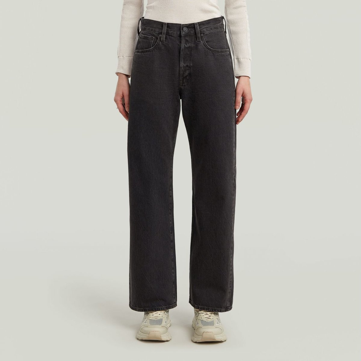 jeansy damskie g-star d25372-d772 bowey 3d g756 worn in czarny obsidian
