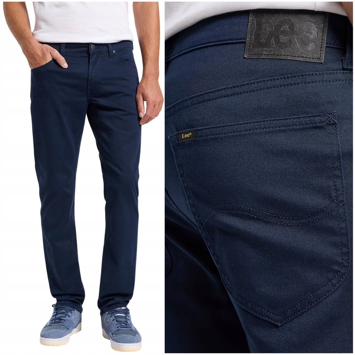 Lee DAREN proste spodnie bawełniane materiałowe z niższym stanem W38 L32