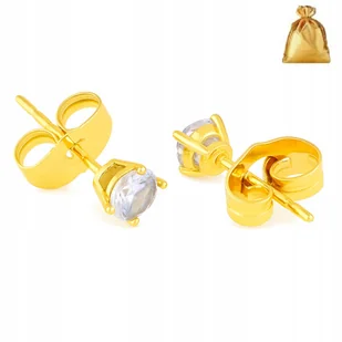 DELIKATNE POZŁACANE KOLCZYKI DAMSKIE CYRKONIE OKRĄGŁE KRYSZTAŁKI 6 MM 18K - Biżuteria dla dzieci DELIKATNE POZŁACANE KOLCZYKI DAMSKIE CYRKONIE OKRĄGŁE KRYSZTAŁKI 6 MM 18K - Biżuteria dla dzieci - miniaturka - grafika 1