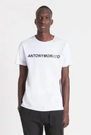 Koszulki męskie - T-Shirt Męski Antony Morato Slim Fit Biały-L - miniaturka - grafika 1