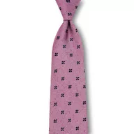 Krawaty i muchy męskie - Krawat jedwabny różowy w kwiatki EM 2 - EM Men's Accessories - miniaturka - grafika 1