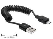 Delock Kabel Usb Am-micro 2.0 Spirala 20-60CM