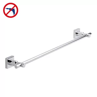 tesa TESA hukk roztwór drążek ręcznik kąpielowy (chromowany, nierdzewny, w zestawie, wysoka siła przytrzymująca (do 12 kg), 50 MM X 700 MM X 90 MM) - Akcesoria łazienkowe - miniaturka - grafika 1