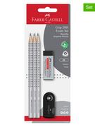 Przybory szkolne - Faber-Castell 5-częściowy zestaw w kolorze srebrnym - miniaturka - grafika 1