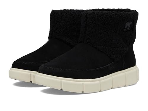 Sorel Explorer III WP Wygodne wsuwane buty, Pewny komfort, Miejski szyk, Ciepłe jak kapcie, Wodoodporny zamsz, Sztuczna skóra kożuchowa, Gumowe podeszwy - Damskie