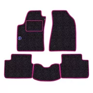 Dywaniki samochodowe - Zestaw Maty wykonane dla FORD KA roku od 2008 do 2016 roku z włókna dolnego dywan Made in Italy w ANTRACIT c/Logo i krawędzie - miniaturka - grafika 1
