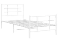 Łóżka - Białe metalowe łóżko loftowe 90x200 cm - Alester - miniaturka - grafika 1
