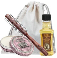 Zestawy kosmetyków męskich - Zestaw do stylizacji włosów - Reuzel Grooming Tonic, Reuzel Pink Pomade oraz ZEW Roller - miniaturka - grafika 1