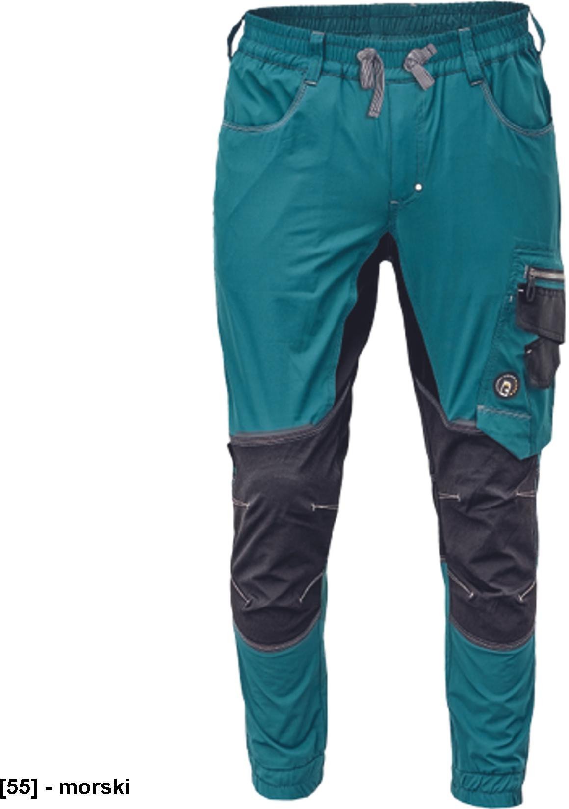 NEURUM CLS JOGGER - męskie spodnie robocze, szeroka elastyczna taliam, 4 kieszenie, odblaski - antracyt S