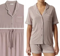 Piżamy damskie - PIŻAMA DAMSKA Atlantic NLP-496 koszulowa KRÓTKA elegancka z MODALU - L - miniaturka - grafika 1