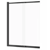 Parawany nawannowe - Cersanit S932-142 PARAWAN NAWANNOWY LARGA CZARNY DWUSKRZYD$504OWY 140X115 PRZES SZK$505O TRANS - miniaturka - grafika 1