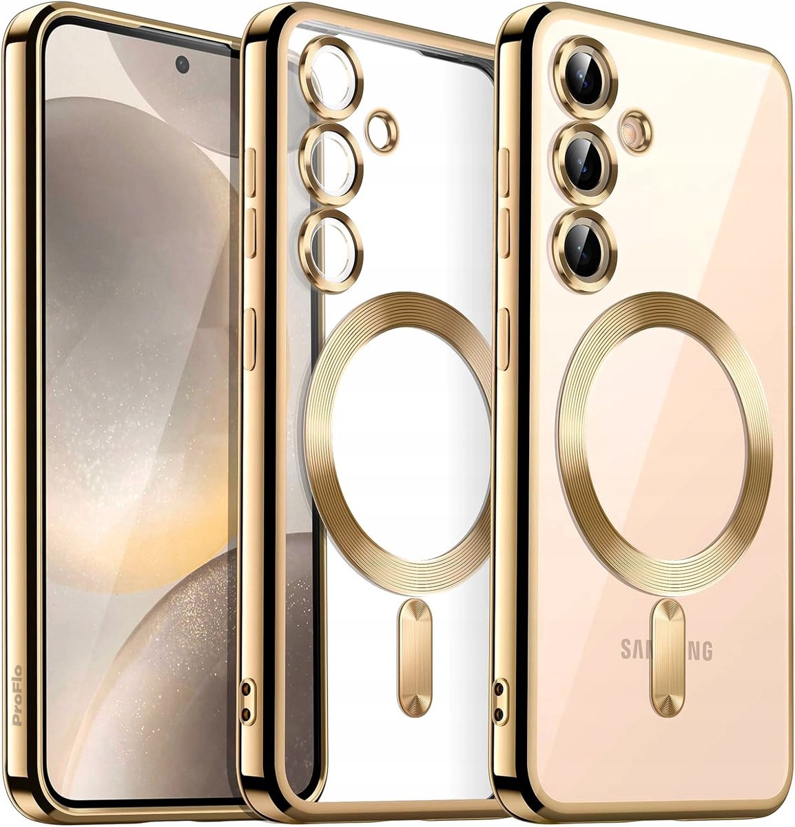 Etui Case ProFlo do SAMSUNG S25+ Plus Złoty do MagSafe Ochrona Aparatu