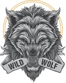 Pasmanteria - Naprasowanka Wilk Nadruk Z Wilkiem 3 Na Odzież - miniaturka - grafika 1