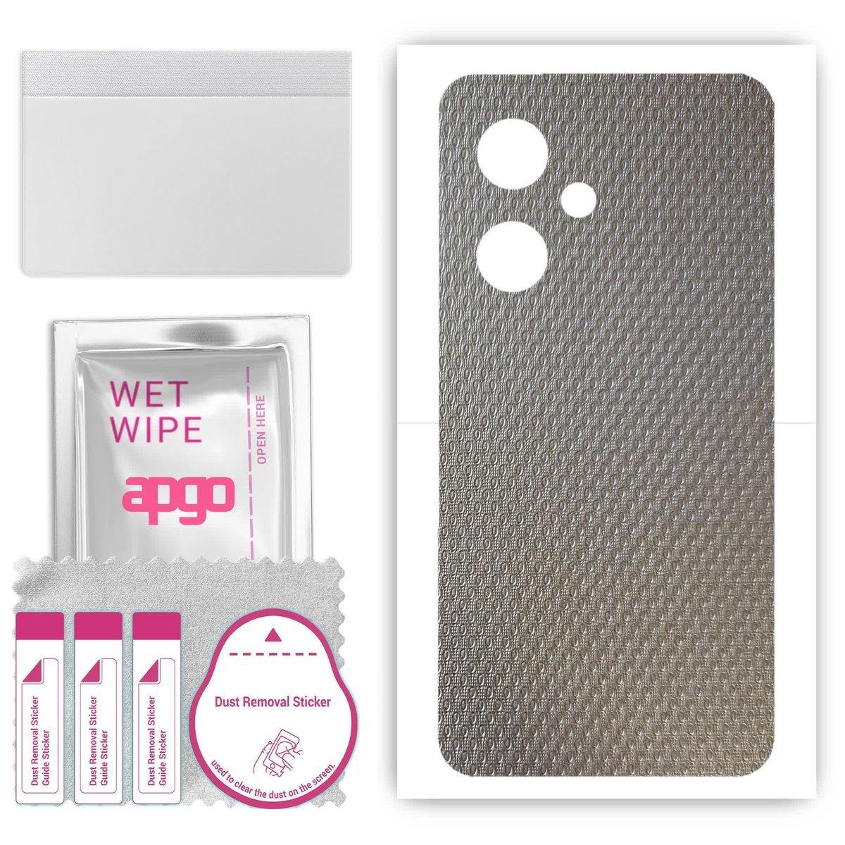 Folia naklejka skórka strukturalna na TYŁ do OnePlus Nord CE 3 - Aluminium krople - apgo SKINS