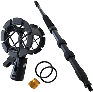 KEEPDRUM MPB01 Boompole PRO 3 m angel dźwiękowy + PCMH1 elastyczny uchwyt Shockmount - Mikrofony estradowe - miniaturka - grafika 1
