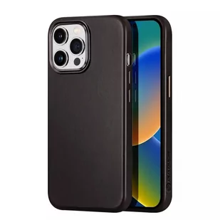 Dux Ducis Naples etui do iPhone 14 Pro Max skórzany pokrowiec (kompatybilny z MagSafe) ciemnobrązowy - Etui i futerały do telefonów - miniaturka - grafika 1